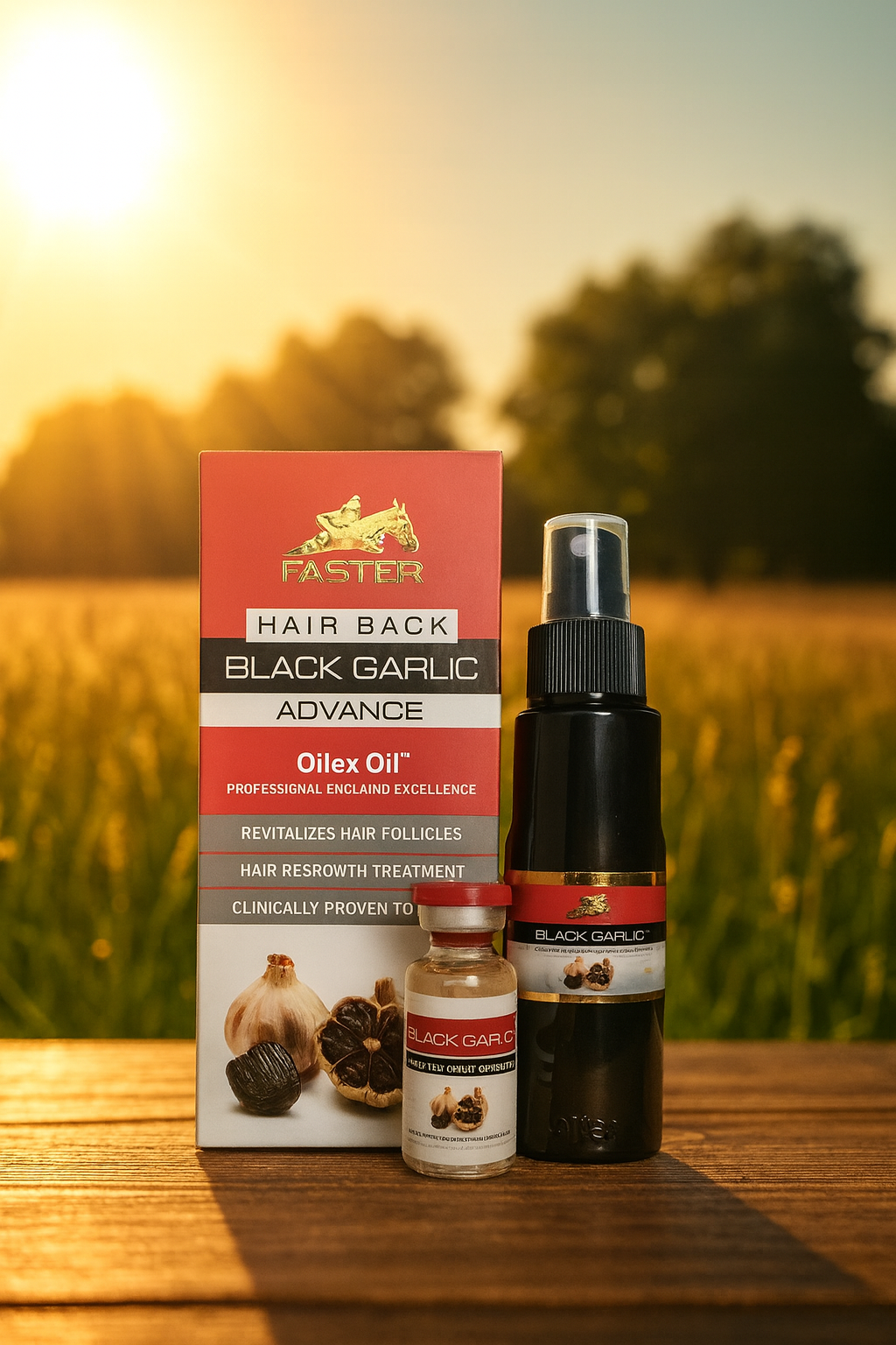 Faster Hair Back Black Garlic Advance Oilex Oil