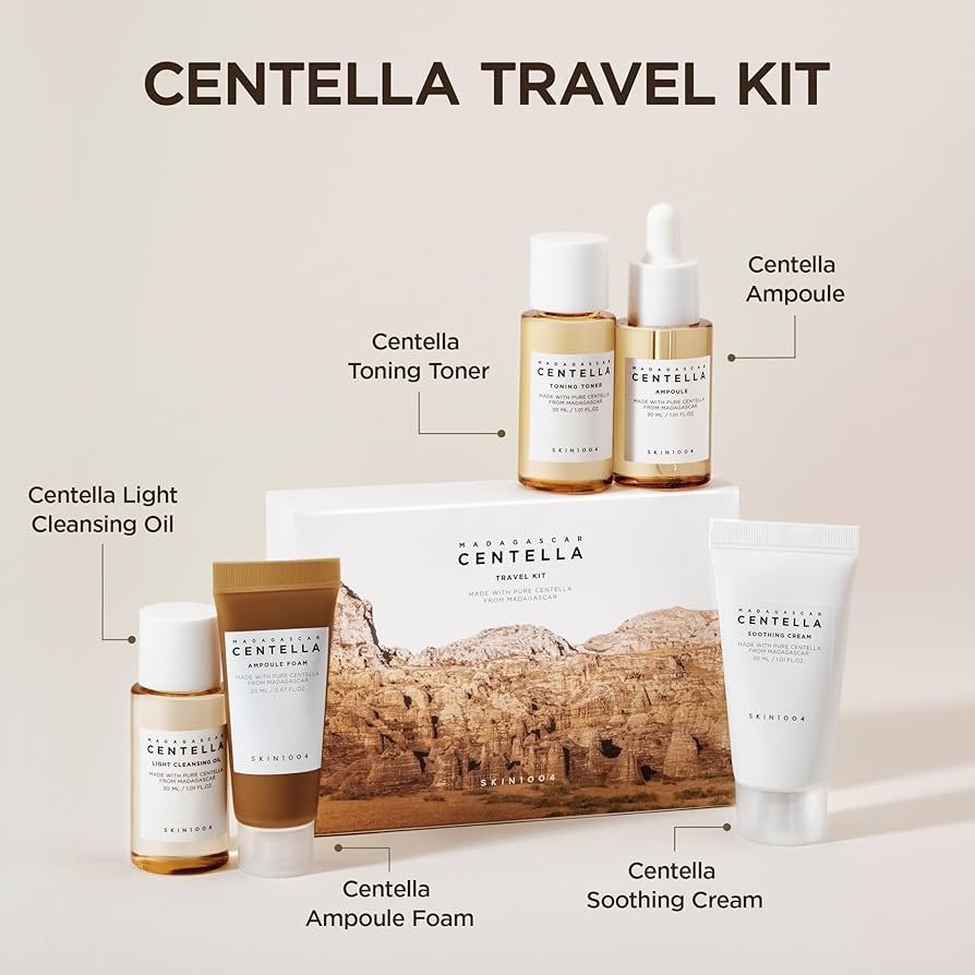 SKIN1004 Centella Travel Kit – Texture/Set Layout