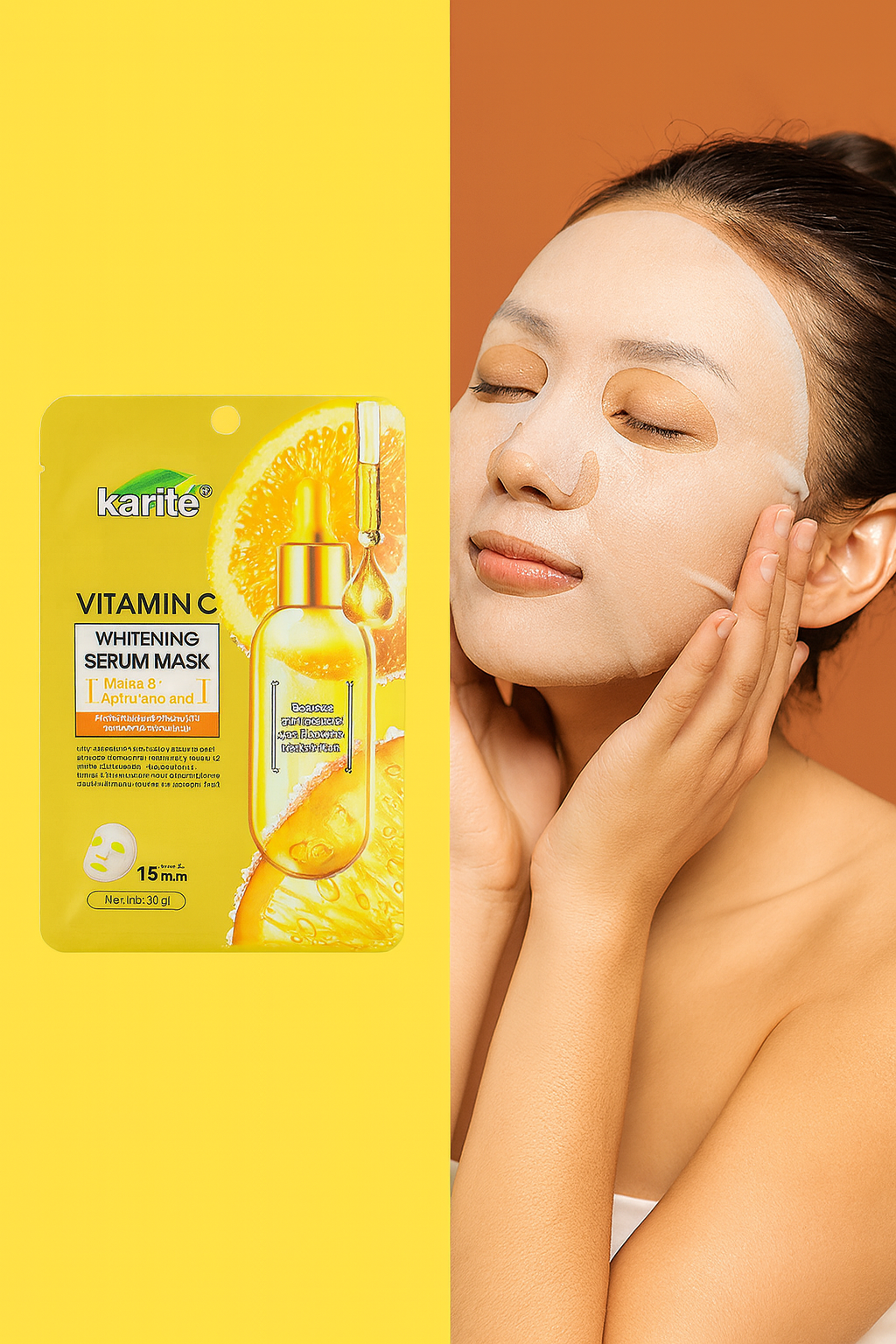 Karité Vitamin C Whitening Serum Mask – Product