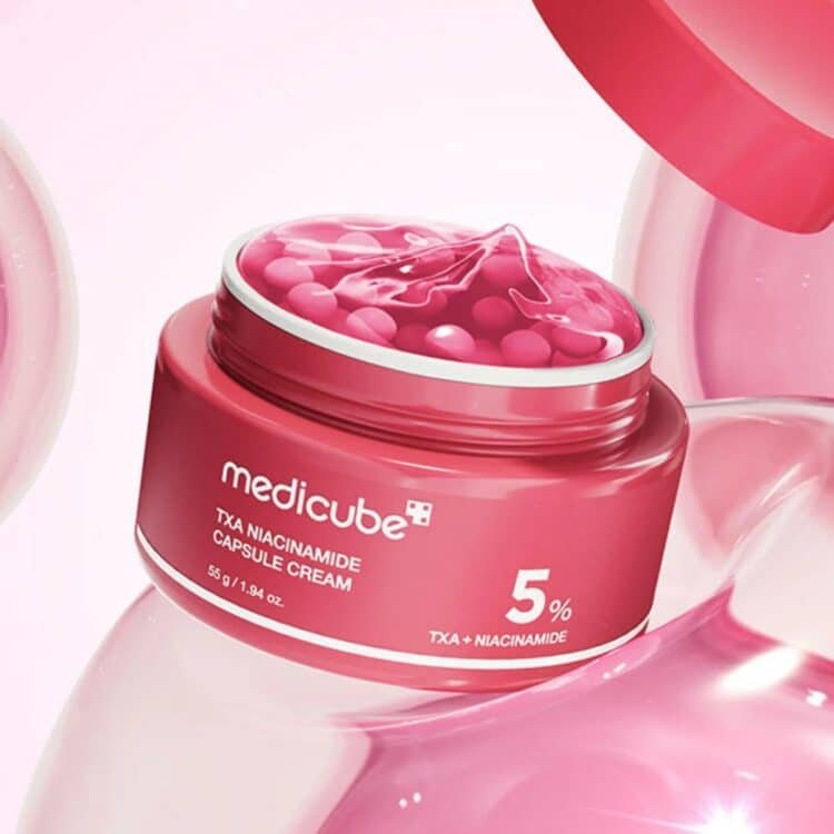 medicube TXA Niacinamide Capsule Cream texture close-up