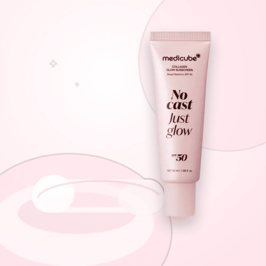 medicube Collagen Glow Sunscreen SPF 50 – texture and finish