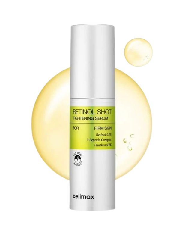 Celimax Retinol Shot Tightening Serum (Retinol 0.1% + 9 Peptide Complex + Panthenol 1%) - Image 2