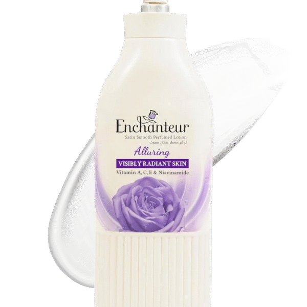 Enchanteur Alluring Satin Smooth Perfumed Body Lotion – Visibly Radiant Skin (Vitamin A, C, E & Niacinamide)