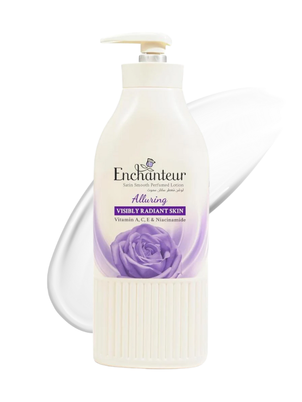 Enchanteur Alluring Satin Smooth Perfumed Body Lotion – Visibly Radiant Skin (Vitamin A, C, E & Niacinamide) - Image 2