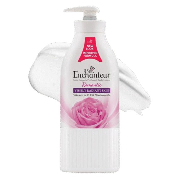 Enchanteur Romantic Satin Smooth Perfumed Body Lotion – Visibly Radiant Skin (500 ml)
