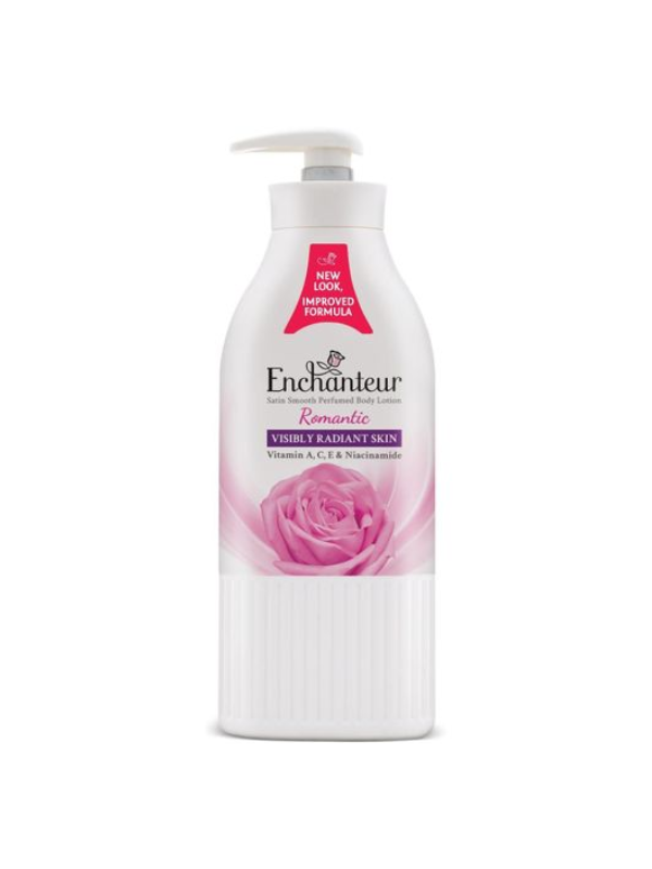 Enchanteur Romantic Satin Smooth Perfumed Body Lotion – Visibly Radiant Skin (500 ml)
