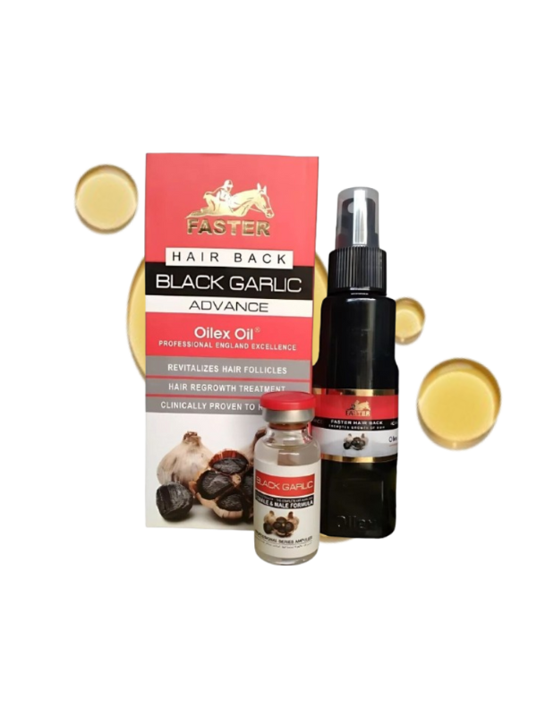 Faster Hair Back Black Garlic Advance Oilex Oil – Professional Hair Regrowth Treatment - Image 2
