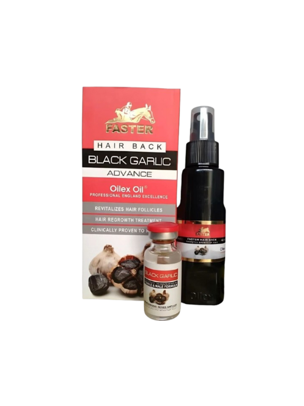 Faster Hair Back Black Garlic Advance Oilex Oil – Professional Hair Regrowth Treatment